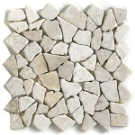 Pegane - carrelage de mosaque / plaque mosaque mur et sol en marbre naturel coloris blanc - 30 x 30 ...