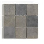 Pegane - carrelage mosa�que / plaque de mosa�que mur et sol en marbre naturel coloris gris argent - 30 ...