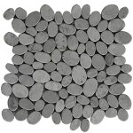 Carrelage de mosaque / plaque mosaque mur et sol en marbre naturel coloris gris mat - 33 x 33 cm pegane ...