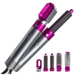Peigne � air chaud multifonctionnel 5 en 1, lisseur � double usage sec et humide, cheveux boucl�s, boucle ...
