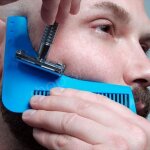 Peigne à tailler la barbe - guide de coupe pour des lignes parfaites et symétriques après rasage Peigne à tailler la barbe - guide de coupe pour des lignes parfaites et symétriques après rasage