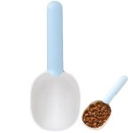 Pelle � c�r�ales pour animaux de compagnie en plastique robuste 2 en 1 avec tasse � mesurer � pince pour ...