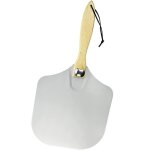 Pelle � pizza en aluminium avec manche pliable en bois, accessoire pour four � pizza (1 pi�ce, argent�e) ...