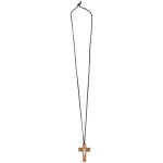 Pendentif croix en bois artisanal pour homme et femme - collier croix creuse porte - bonheur et bien ...