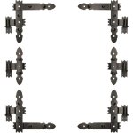 Penture querre 300 x 300 mm avec gond 6 pices charnire d'angle charnire de porte noire enduite de ...