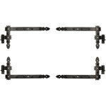 Penture querre 600 x 300 mm avec gond 2 paires charnire d'angle charnire de porte noire enduite de ...