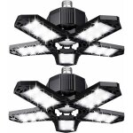 Peny - lot de led de garage - 120 w - 12000 lm - lampe d'atelier - plafonniers d�formables - panneaux ...