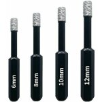 Pour une perceuse lot de 4 mches diamantes pour carrelage, cramique, grs crame, carrelage, verre, ...