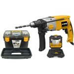 Vito - perceuse � percussion 1050w + coffret 50 pi�ces forets et embouts + boite � outils 18'