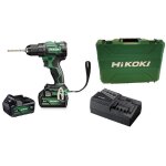 Perceuse � percussion 18v 70nm + 2 batteries 5ah + chargeur + coffret - hikoki - dv18dewjz