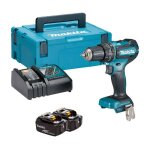 Outillage - perceuse - visseuse  percussion sans fil 18v, 2 batteries 3, 0 ah lxt, chargeur dhp485rfj ...
