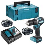 Makita ? perceuse � percussion 18v avec 2 batteries 3ah ? moteur sans charbon ? couple 40nm pour per�age ...