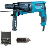 Makita - perforateur sds - plus avec des pointes et burin hr2631ft12