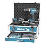 Perceuse � percussion makita dhp453rfx2 - 18v lxt - 2x3, 0 ah - avec 96 accessoires