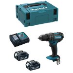 Perceuse � percussion makita dhp482rtj 18v lxt (2x5, 0 ah) en makpac