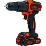 Perceuse  percussion sans fil, 2 vitesses 18v - black + decker - avec 1 batterie 18v 1. 5ah - chargeur ...