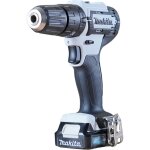Perceuse  percussion sans fil makita hp 333 dsaw 12 v 30 nm blanche + 1 batterie 2, 0 ah + chargeur ...