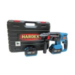 Perceuse � percussion sds + sans balais hardex 26 mm, 2 batteries 4, 0 ah