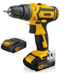 Perceuse sans fil 14, 4 v 2 batteries lithium 2. 0ah chargeur rapide led et indicateur de charge vito ...