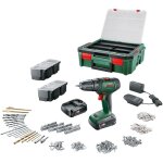 Perceuse universaldrill 18 2 batteries 1, 5ah + systembox + 241 accessoires - bosch