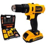 Perceuse - visseuleuse � percussion double batterie au lithium 24v coffret 16 accessoires