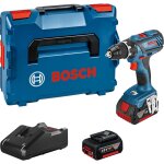 Perceuse visseuse 18v gsr 18v - 28 + 2 batteries 4ah + chargeur + coffret l - boxx - bosch - 0615990k3s ...