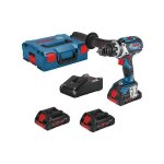 Perceuse visseuse bosch gsr 18v - 110 c 18v 5, 0ah li - ion avec 3 batteries et chargeur coffret l - ...