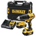 Perceuse visseuse compact 18v xr - dewalt - avec 2 batteries 18v 4. 0ah - coffret - dcd777m2t