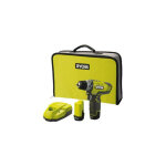Perceuse - visseuse compacte 12v lithium - ion - 2 vitesses - 2 batteries 1. 3 ah r12dd - ll13s - ryobi ...