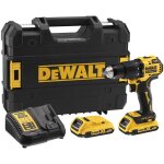 Dcd709d2t perceuse - visseuse  percussion sans fil 18v ? 2x2ah coffret tstak - dewalt