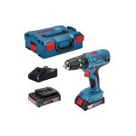 Perceuse visseuse gsr 18v - 21 - bosch - avec 2 batteries 18v 2, 0ah - chargeur - l - boxx - 06019h1008 ...
