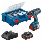 Perceuse visseuse  percussion sans fil bosch 06019h110c gsb 18v - 21 professional (2 x 4, 0ah) avec ...