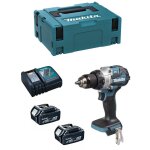 Perceuse visseuse � percussion lxt - � 13 mm makita avec 2 batteries 5 ah + chargeur rapide + coffret ...
