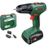 Perceuse - visseuse sans fil 18v - 40 bosch vert - avec une batterie 18v 2ah - chargeur - coffret - 06039d8003 ...