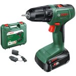 Perceuse - visseuse sans fil 18v - 40 bosch vert - avec une batterie 18v 2ah - chargeur - coffret - 06039d8003 ...