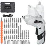 Perceuse visseuse sans fil 3. 6nm, visseuse devisseuse 1300mah 3. 6v + 46 accessoires, 2 sens rotation ...