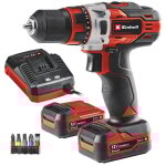 Einhell - perceuse visseuse sans fil te - cd 12 / 1 li (12 v, 2 vitesses, systme led) livr avec chargeur ...