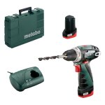 Metabo - perceuse visseuse powermaxx bs basic 12v avec 2 batteries 2. 0 ah + chargeur + coffret - 600984500 ...