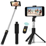 Perche selfie bluetooth, 3 en 1 selfie stick tr�pied b�ton selfie bluetooth extensible t�lescopique monopode ...