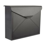 Bo�te aux lettres - verona - noir terne - 38 x 29 x 11, 5 cm