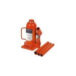 Perel - cric bouteille hydraulique, pour voiture, camion, camionnette, 10 tonnes, acier, orange