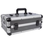 Mallette à outils, mousse alvéolée, mousse prédécoupée, verrouillage par clé, 2 clés, aluminium, gris, ... Mallette à outils, mousse alvéolée, mousse prédécoupée, verrouillage par clé, 2 clés, aluminium, gris, ...