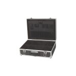 Perel - valise avec bords en aluminium 455 x 330 x 152 mm noir
