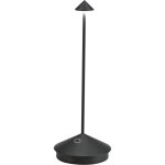 Zafferano - lampe de table led pina pro noir mat rechargeable et dimmable sans fil