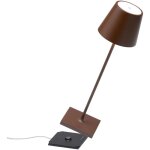 Zafferano - lampe led poldina pro corten rechargeable ip65 usage extrieur, dimmable avec autonomie jusqu' ...