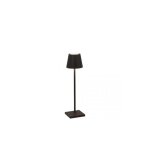 Zafferano - lampe de table led poldina pro micro black, rechargeable et dimmable avec une autonomie allant ...