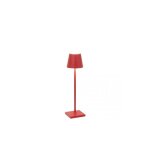 Zafferano - lampe de table led rechargeable et dimmable poldina pro micro red avec autonomie jusqu'� ...
