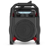 Radio de chantier ubox400r avec alimentation secteur ou 9x piles aa rechargeables - perfectpro