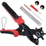 Perforatrice en cuir, perforatrice en cuir avec poign�e de meulage et 6 tailles de trou de cadran diff�rentes, ...