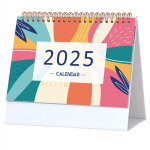 Petit calendrier de bureau 2025 � rabat, valable jusqu'en d�cembre 2025, avec th�me mensuel pour organiser ...
